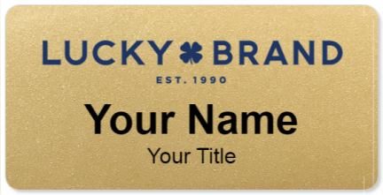 Custom name badges for Lucky Brand