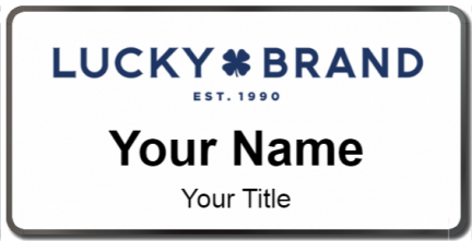 Custom name badges for Lucky Brand