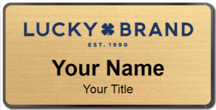Custom name badges for Lucky Brand