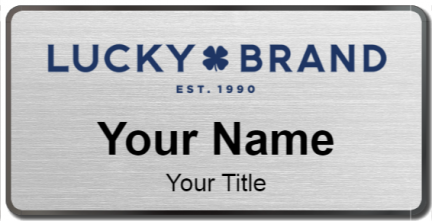 Custom name badges for Lucky Brand