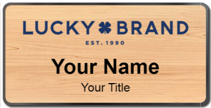 Custom name badges for Lucky Brand