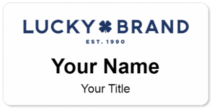 Custom name badges for Lucky Brand