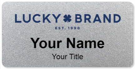 Custom name badges for Lucky Brand