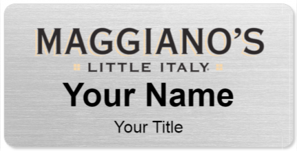 Custom name badges for Maggianos Little Italy