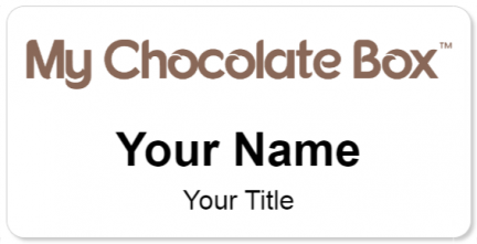 Custom name badges for My Chocolate Box
