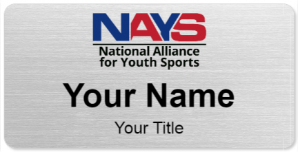 Custom name badges for National Alliance for Youth Sports