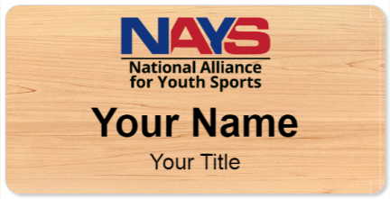 Custom name badges for National Alliance for Youth Sports