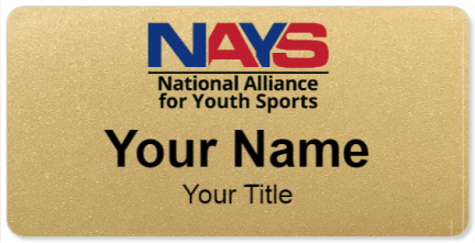 Custom name badges for National Alliance for Youth Sports