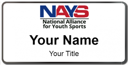 Custom name badges for National Alliance for Youth Sports