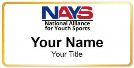 Custom name badges for National Alliance for Youth Sports