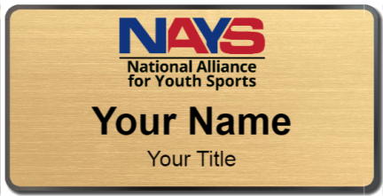 Custom name badges for National Alliance for Youth Sports