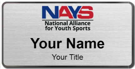 Custom name badges for National Alliance for Youth Sports