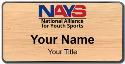 Custom name badges for National Alliance for Youth Sports