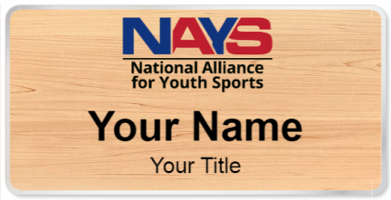 Custom name badges for National Alliance for Youth Sports