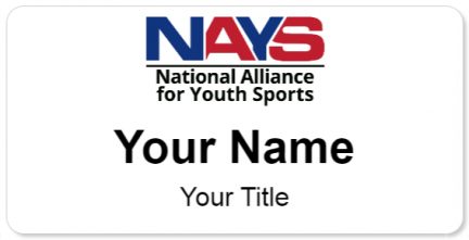 Custom name badges for National Alliance for Youth Sports