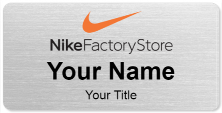 Custom name badges for Nike Factory Store