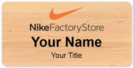 Custom name badges for Nike Factory Store