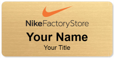 Custom name badges for Nike Factory Store