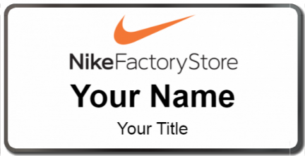 Custom name badges for Nike Factory Store