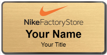 Custom name badges for Nike Factory Store