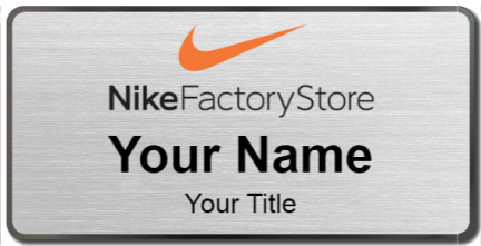 Custom name badges for Nike Factory Store