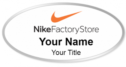 Custom name badges for Nike Factory Store