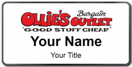 Custom name badges for Ollies Bargain Outlet
