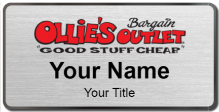 Custom name badges for Ollies Bargain Outlet