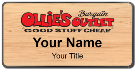 Custom name badges for Ollies Bargain Outlet