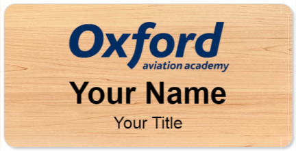 Custom name badges for Oxfor Aviation Academy