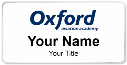 Custom name badges for Oxfor Aviation Academy