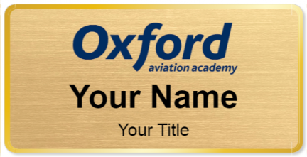 Custom name badges for Oxfor Aviation Academy