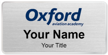 Custom name badges for Oxfor Aviation Academy
