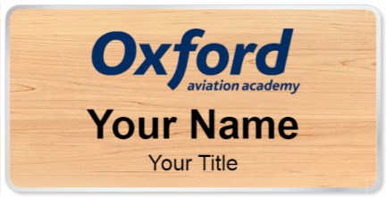 Custom name badges for Oxfor Aviation Academy
