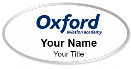 Custom name badges for Oxfor Aviation Academy