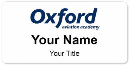 Custom name badges for Oxfor Aviation Academy