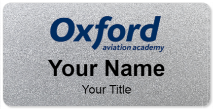 Custom name badges for Oxfor Aviation Academy