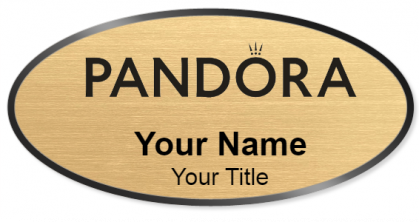 Custom name badges for Pandora Jewelers