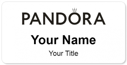 Custom name badges for Pandora Jewelers