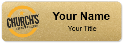 Custom name badges for Churchs Chicken
