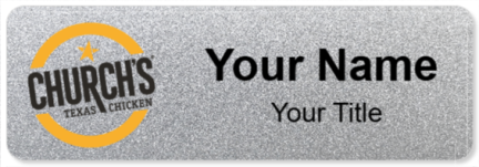 Custom name badges for Churchs Chicken