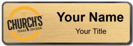 Custom name badges for Churchs Chicken
