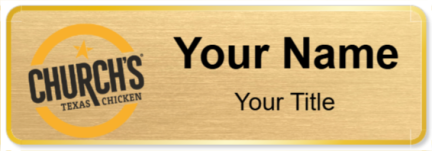 Custom name badges for Churchs Chicken
