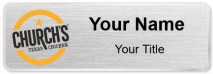Custom name badges for Churchs Chicken