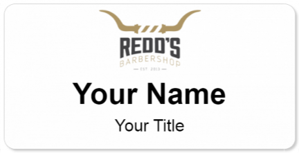 Custom name badges for Redds Barbershop