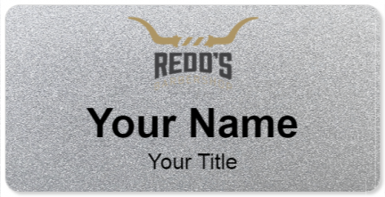 Custom name badges for Redds Barbershop