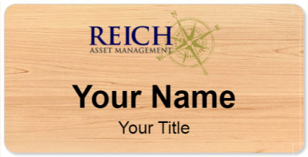 Custom name badges for Reich Asset Management