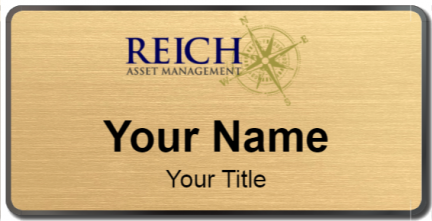 Custom name badges for Reich Asset Management