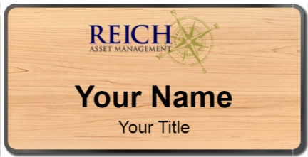 Custom name badges for Reich Asset Management