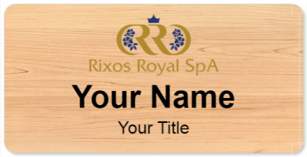 Custom name badges for Rixos Royal Spa